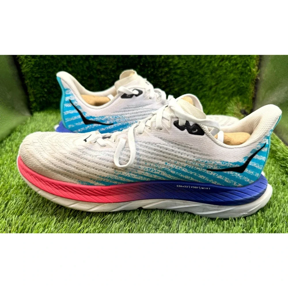 Hoka One One Mach 5 1127894 WSBB Athletic Sneaker Women's 10B Gray Jacquard Gym